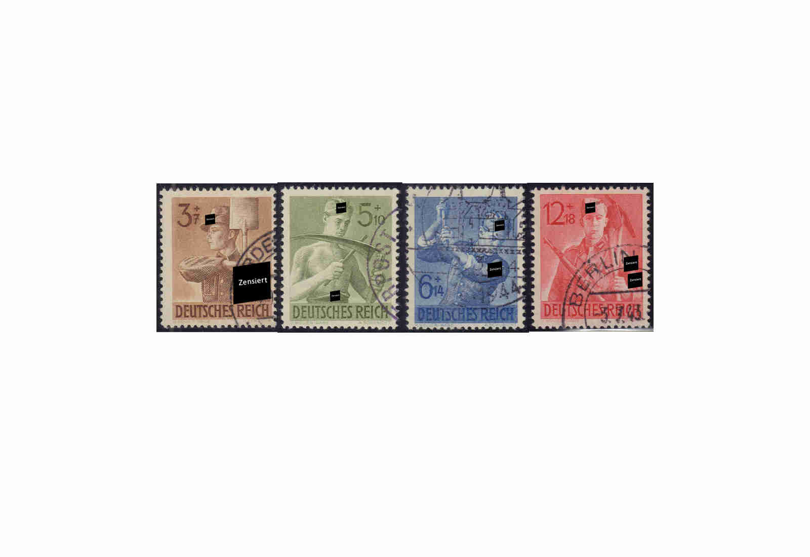 Deutsches Reich Mi.Nr. 850-853 gest.
