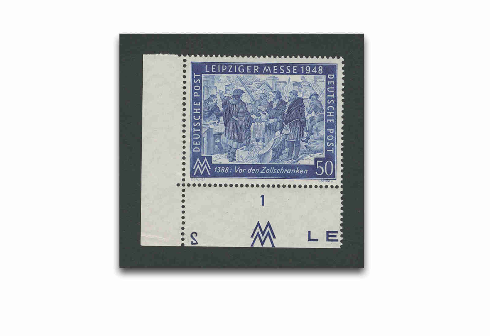 Briefmarke All. Besetz. MiNr.: 967 ** Unterrand mit Plattennummer