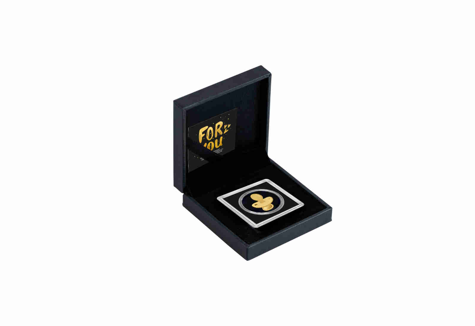 Goldmünze Motiv Schnuller 999/1000 Gold Geschenk