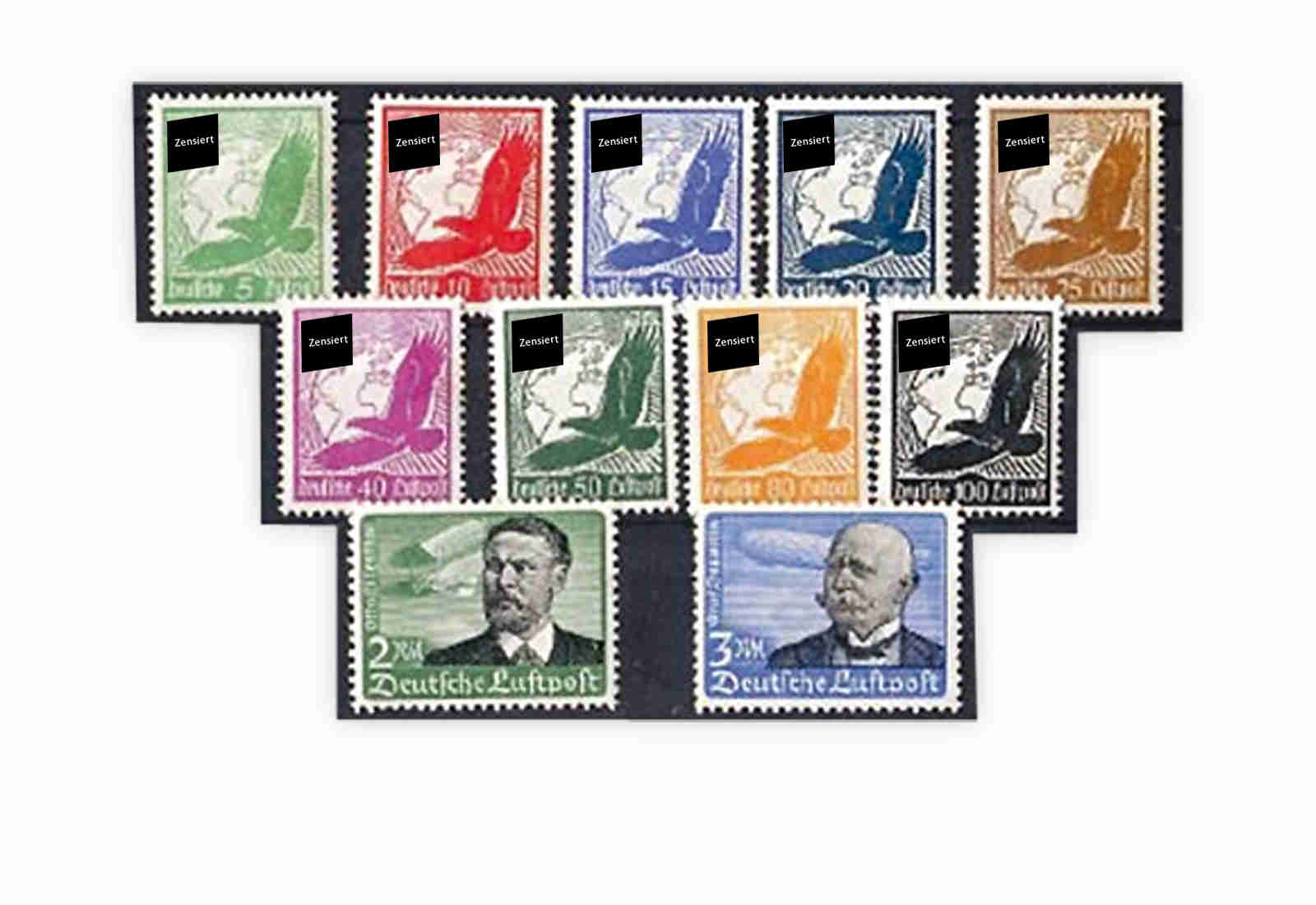 Deutsches Reich Michel Nr.  529/539 mit Falz
