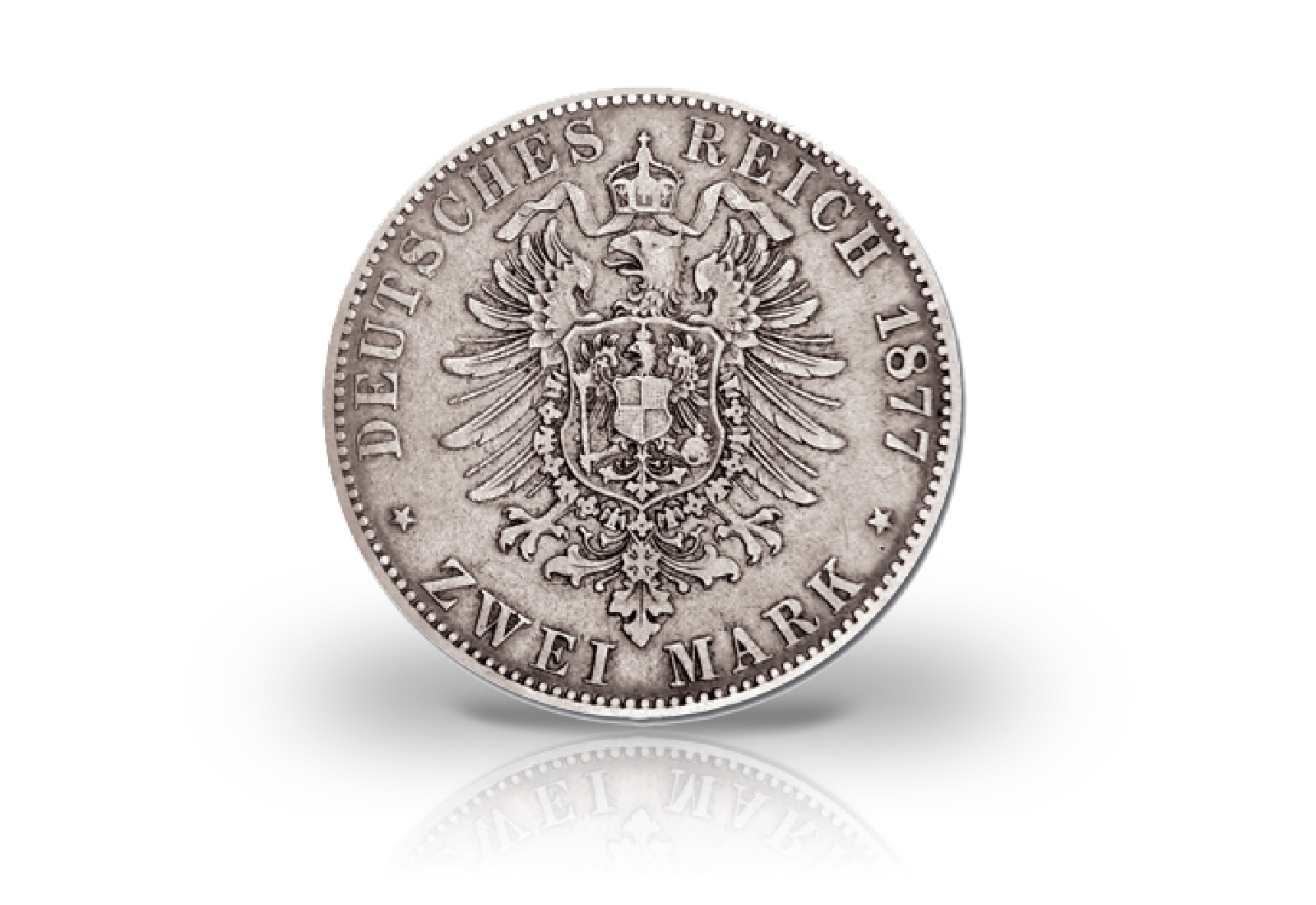 2 Mark 1876-1884 Deutsches Kaiserreich Preußen Wilhelm I. Jaeger-Nr. 96