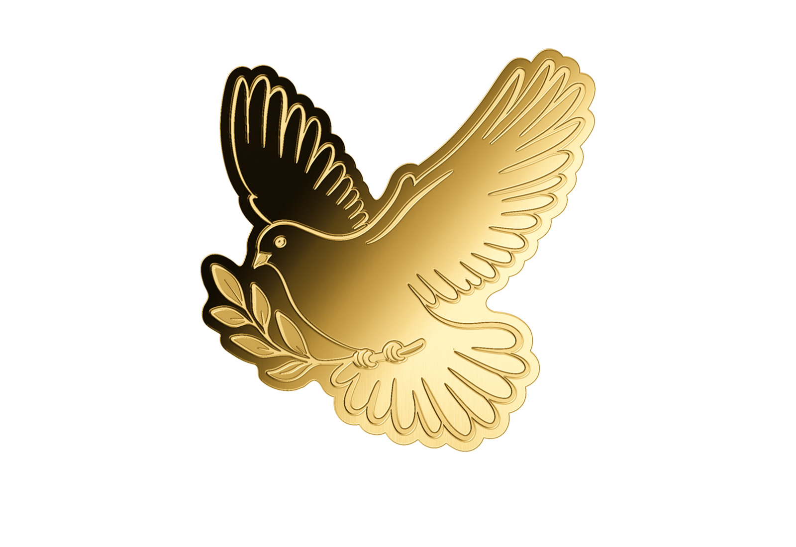 Goldausgabe Motiv Friedenstaube 999/1000 Gold