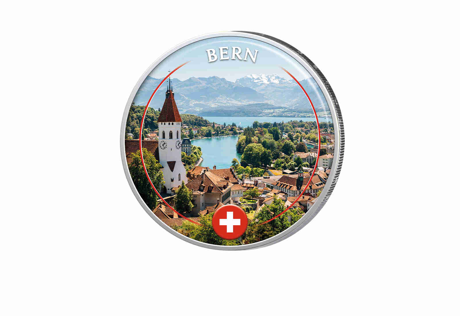 2 Euro mit Farbapplikation Bern - Schweiz