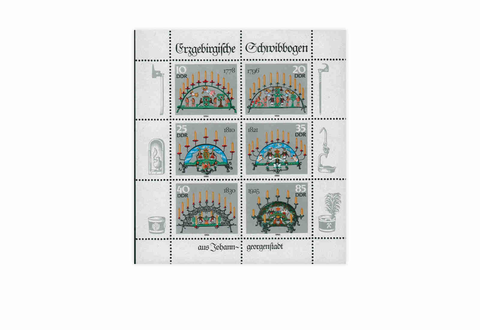 DDR Kleinbogen 1986 Michel Nr. 3057 bis 3062 gestempelt