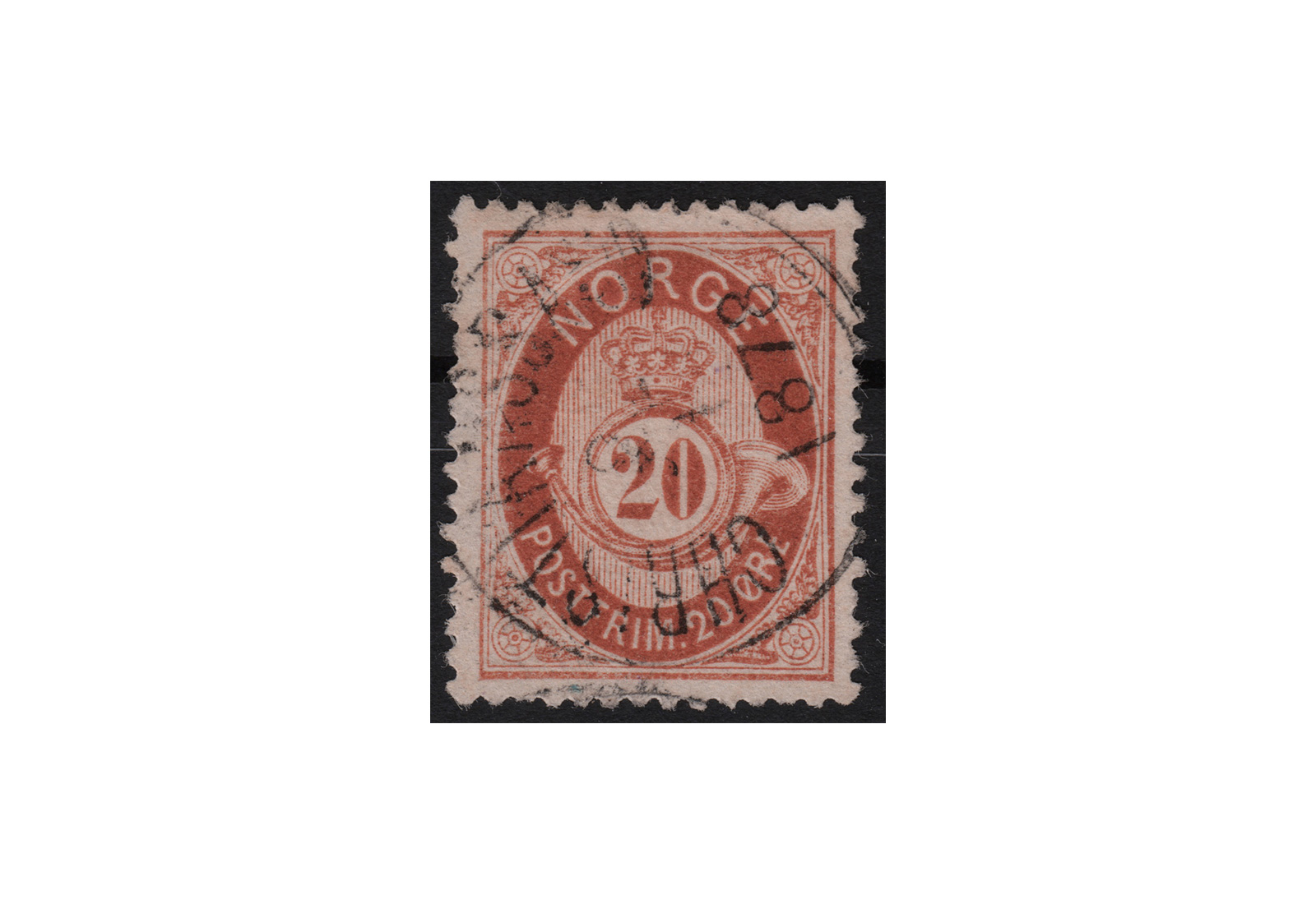 Norwegen Freimarken: Posthorn 1877/78 NOR Michel Nr. 27 gestempelt