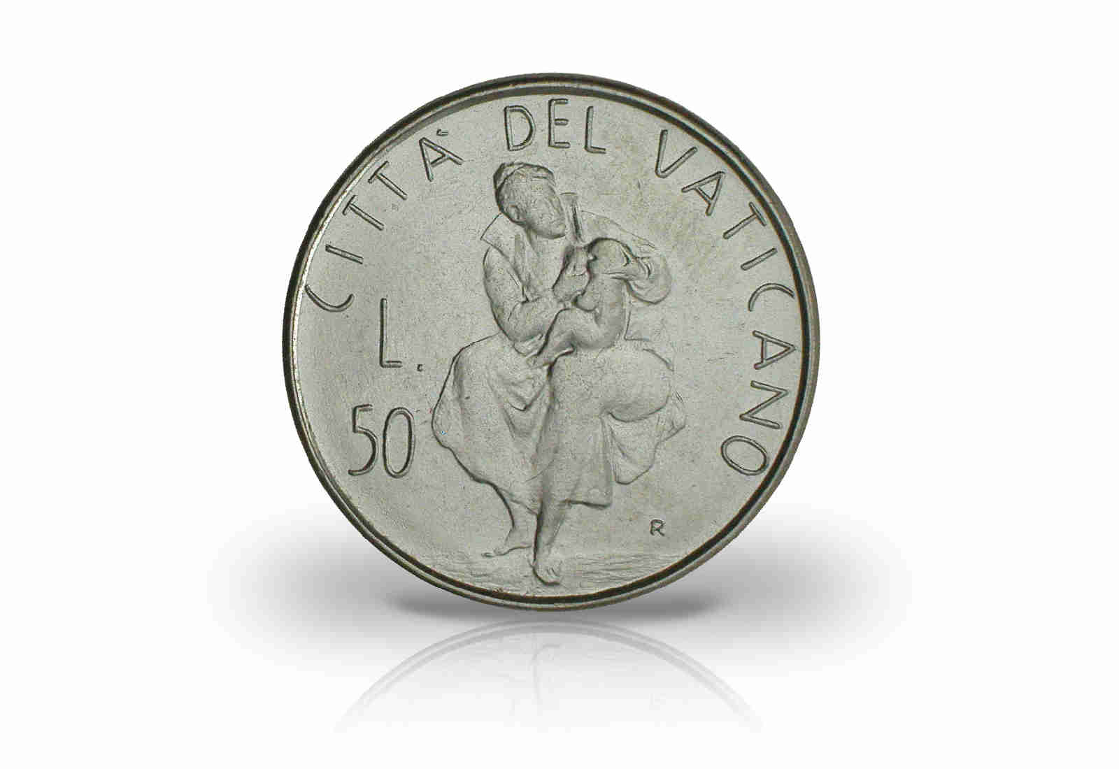 50 Lire 1982 Vatikan Papst Johannes Paul II. Mutterschaft