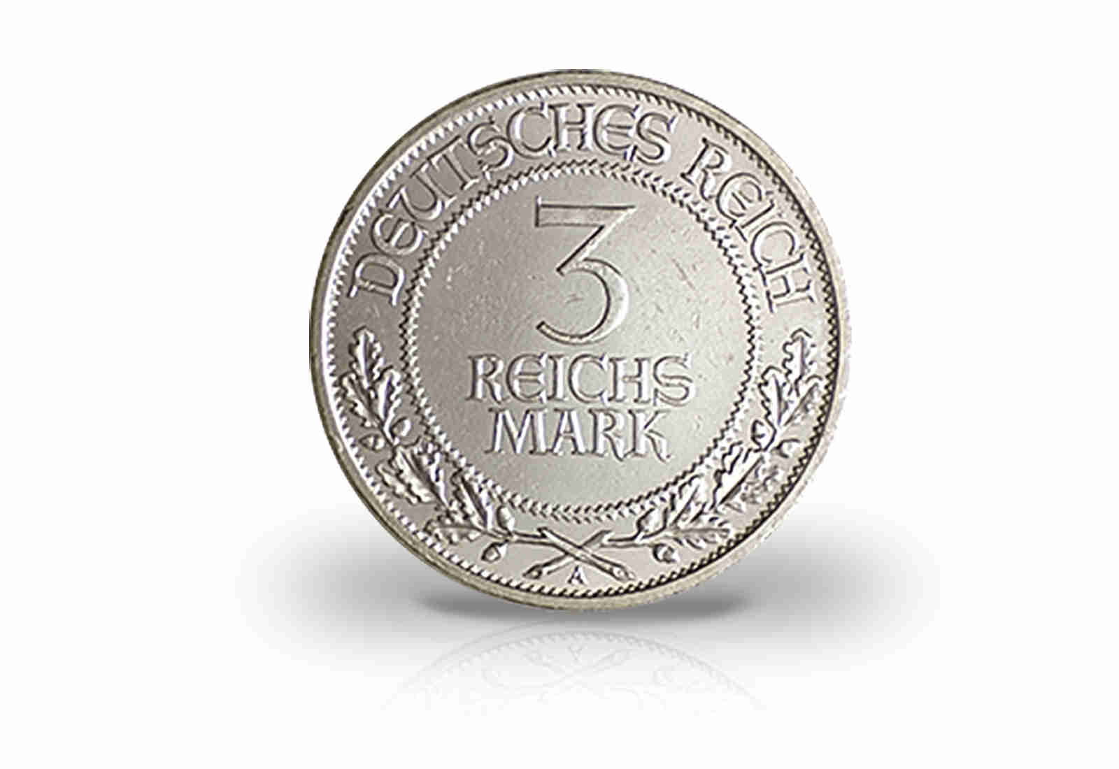 3 Reichsmark 1926 Weimarer Republik 700. Jahre Reichsfreiheit Lübeck Jaeger-Nr. 323