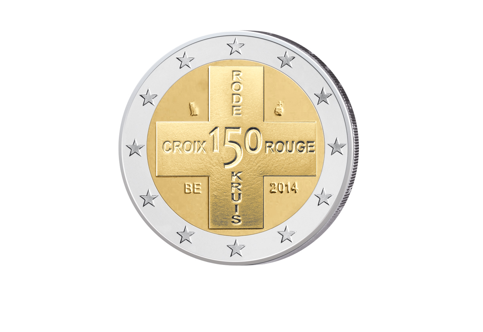 2 Euro 2014 Belgien 150 Jahres Rotes Kreuz st in Coincard