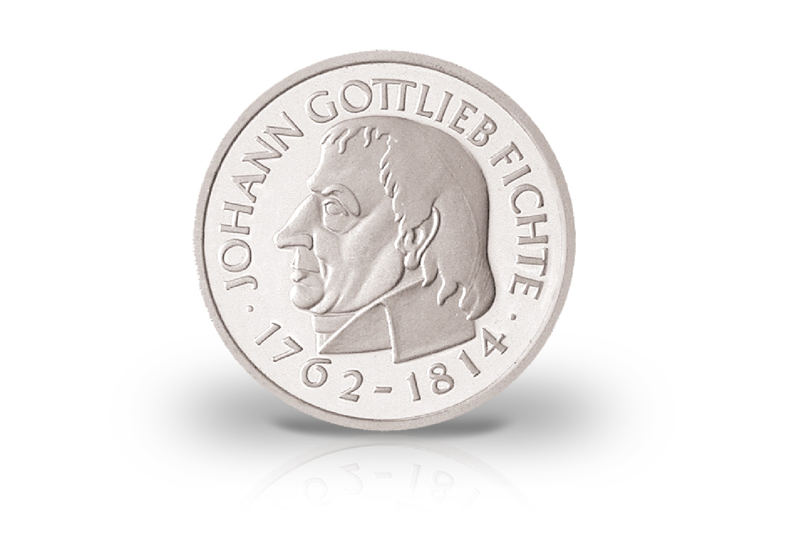 150. Todestag Johann Gottlieb Fichte Neuprägung mit Silberauflage