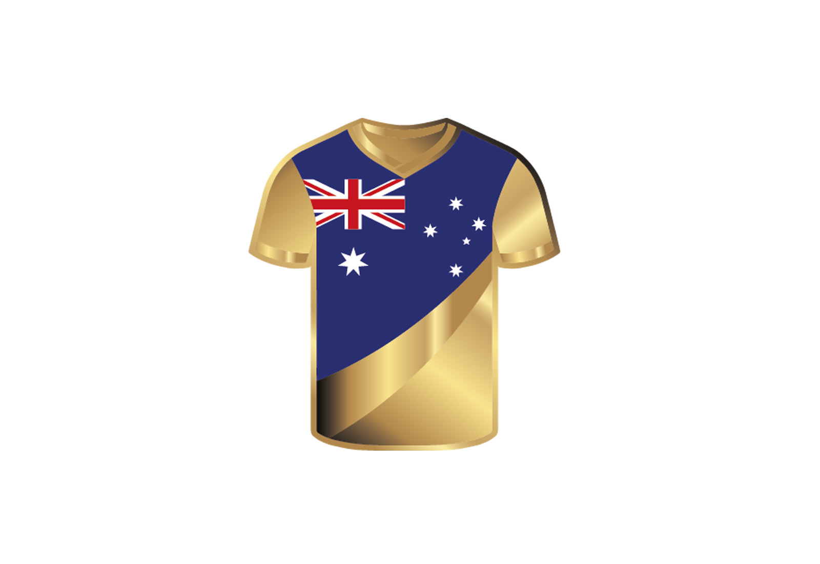 Goldmünze Motiv "Trikot Australien" 999/1000 Gold im Geschenketui
