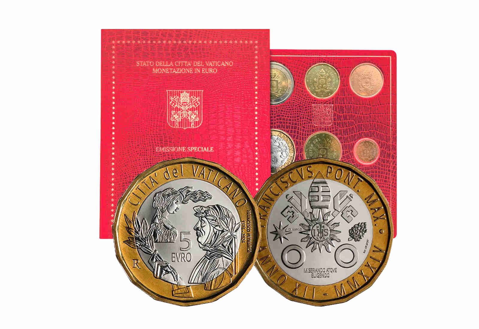 Kursmünzensatz Vatikan 2024 st inkl. 5 Euro Münze