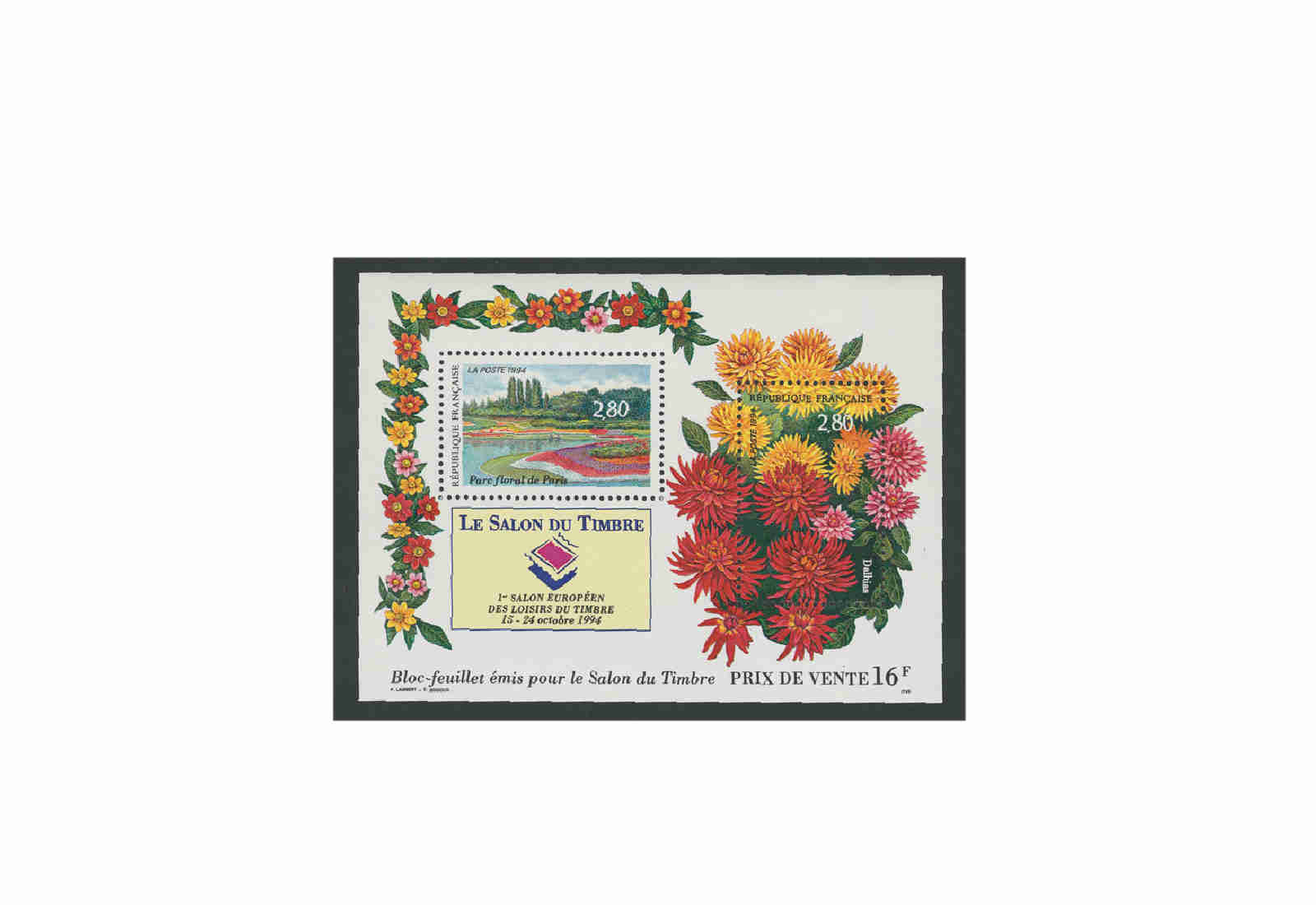 Briefmarken Frankreich Salon du Timbre 1994 Block 14 postfrisch