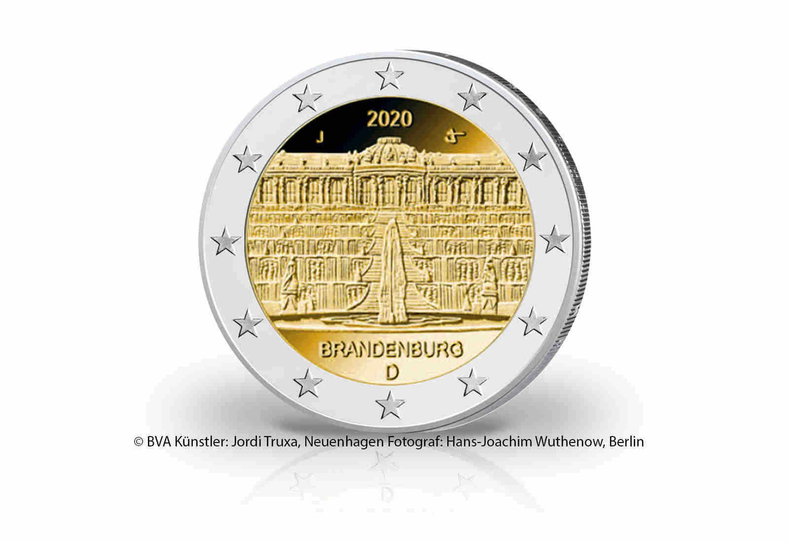 2 Euro 2020 Deutschland Brandenburg Schloss Sanssouci Prägestätte unserer Wahl
