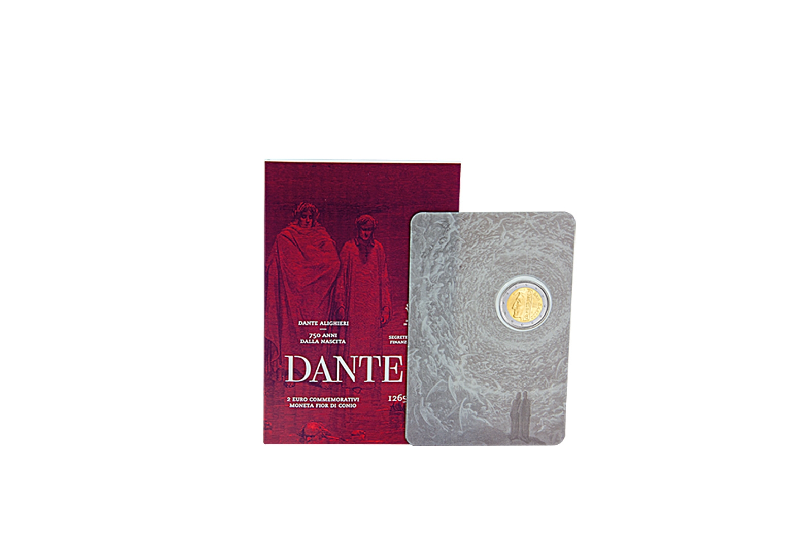 2 Euro 2015 San Marino 750. Jahrestag Dante Alighieri st im Blister