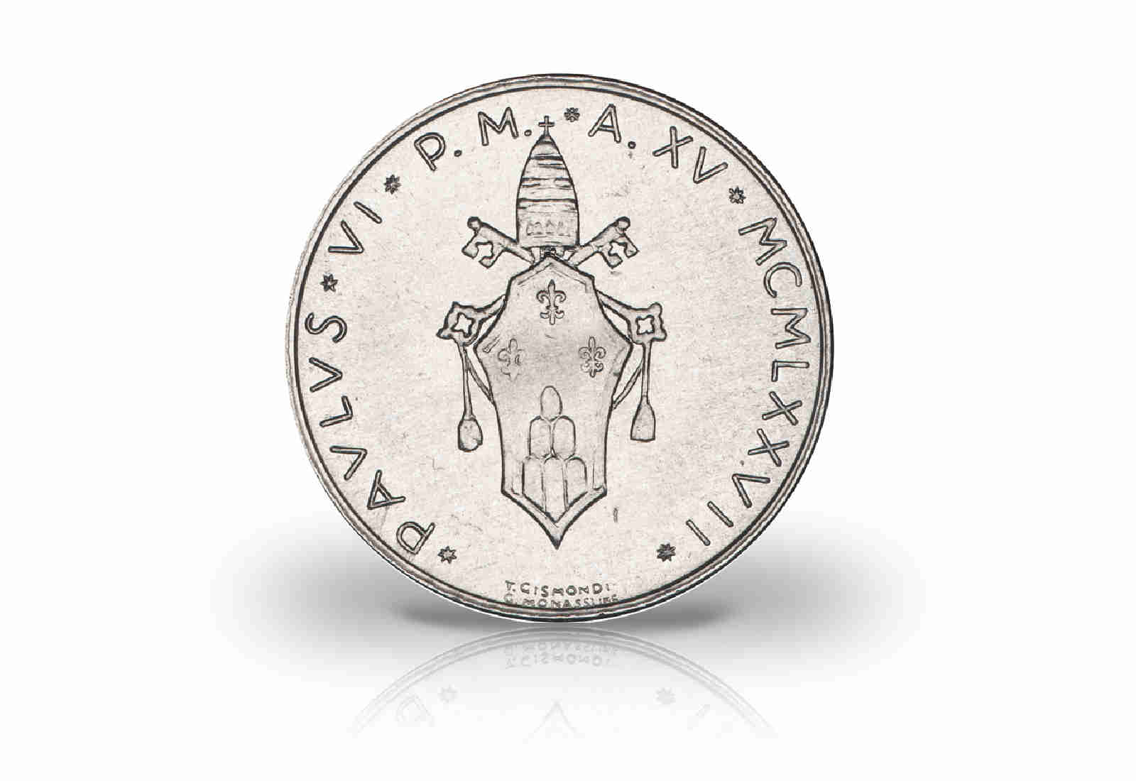 10 Lire 1977 Vatikan Papst Paul VI. Fisch