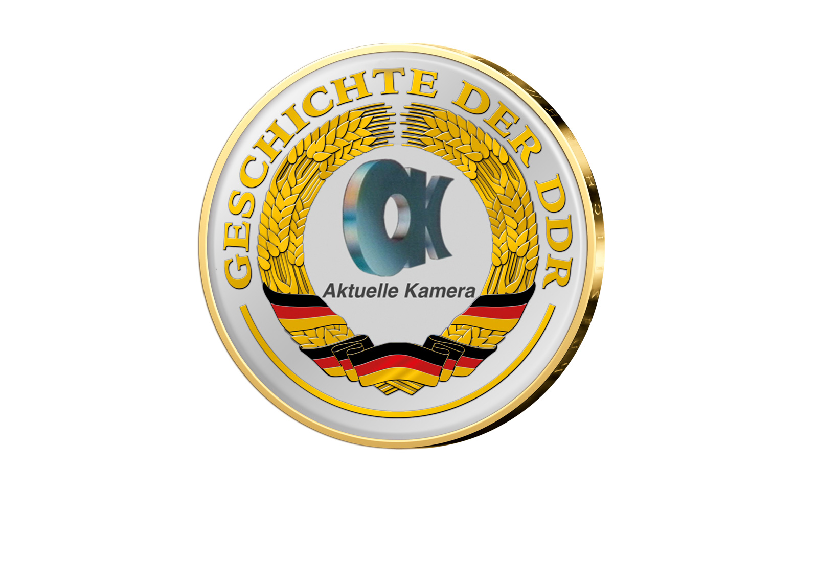 5 Ost-Mark mit Farbapplikation Die Aktuelle Kamera DDR Ostalgie Serie