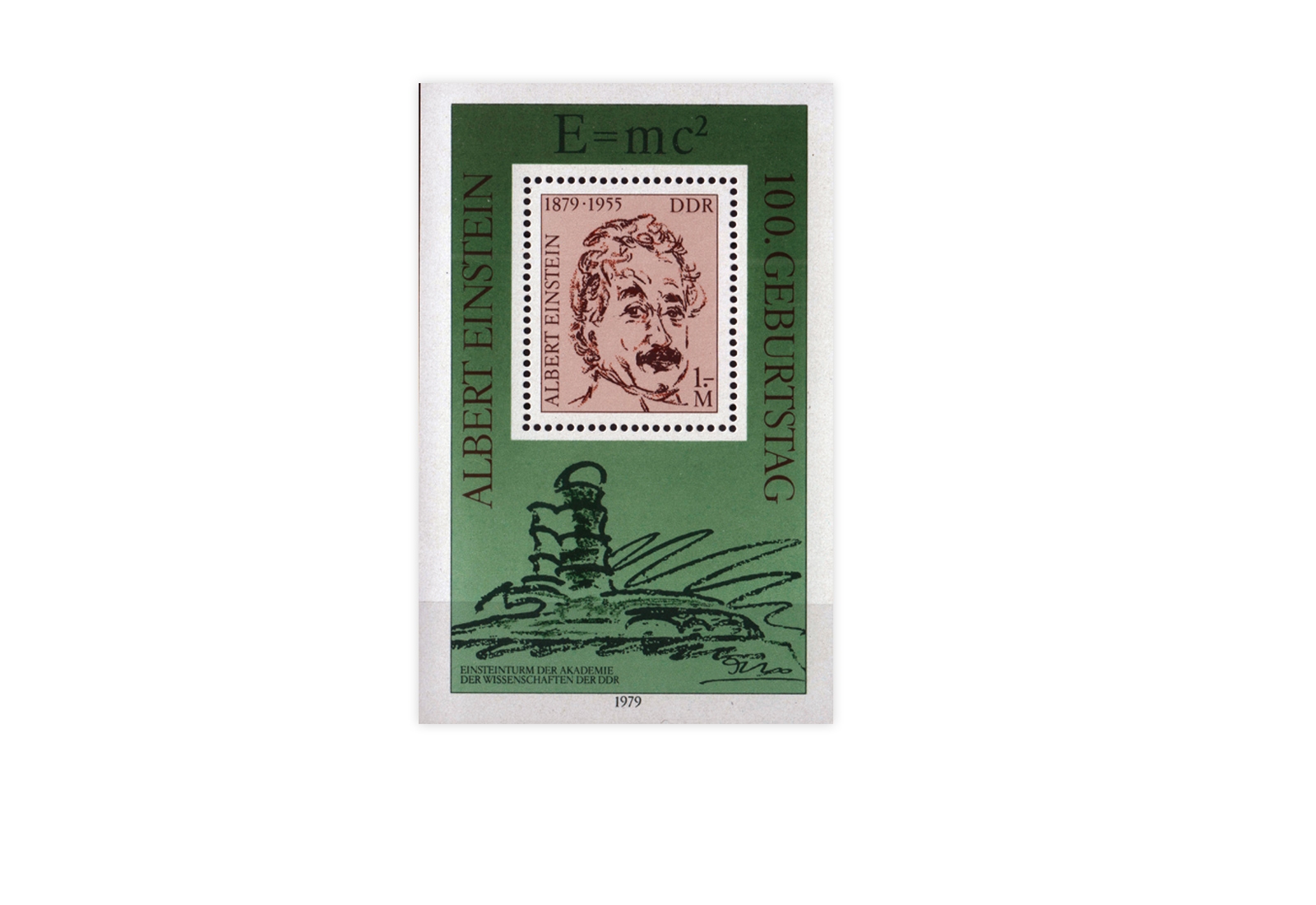 DDR Block 54 100. Geburtstag Einstein 1979 postfrisch