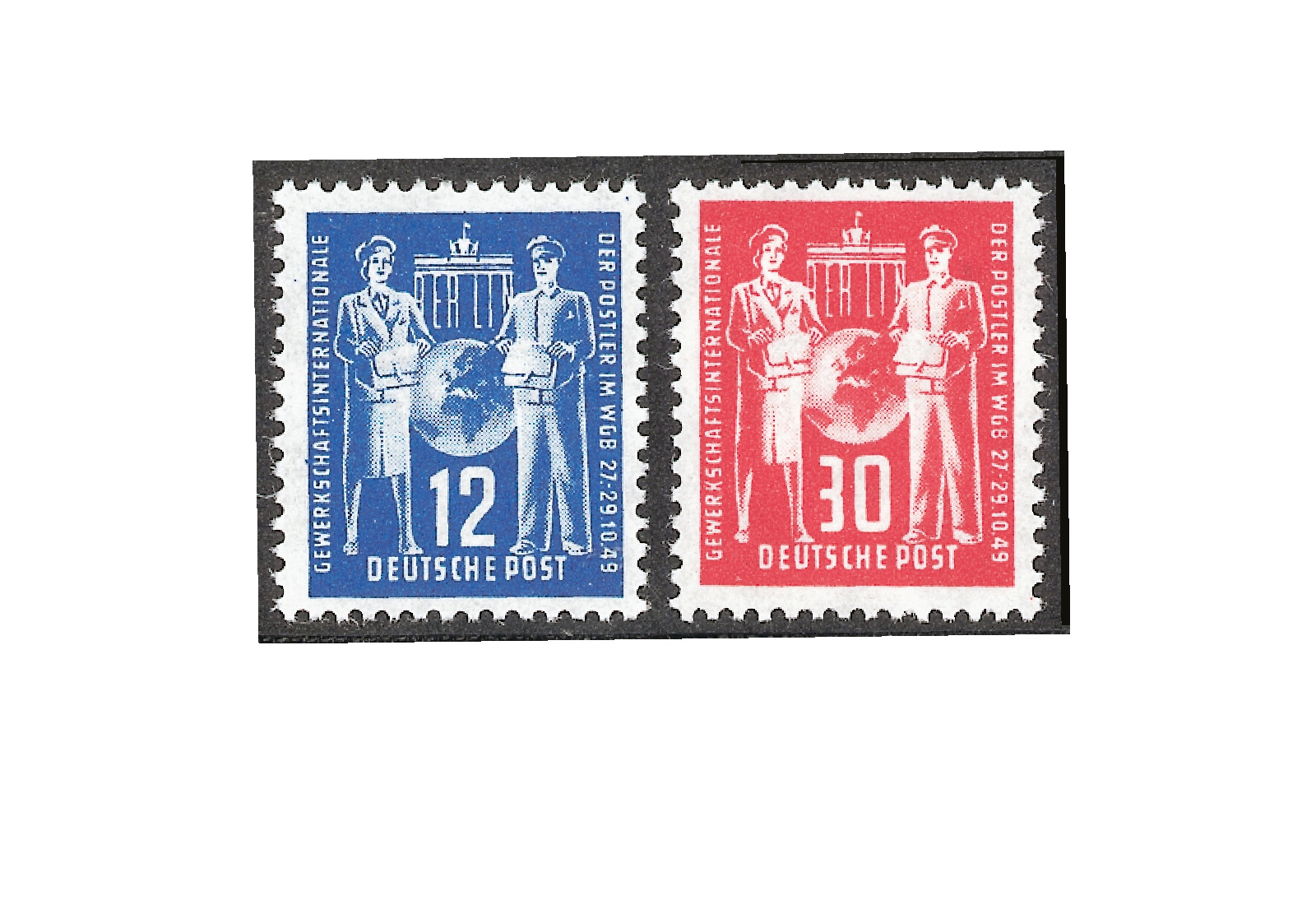 Briefmarke DDR Frühausgabe 1949 Michel-Nr. 243-244 postfrisch