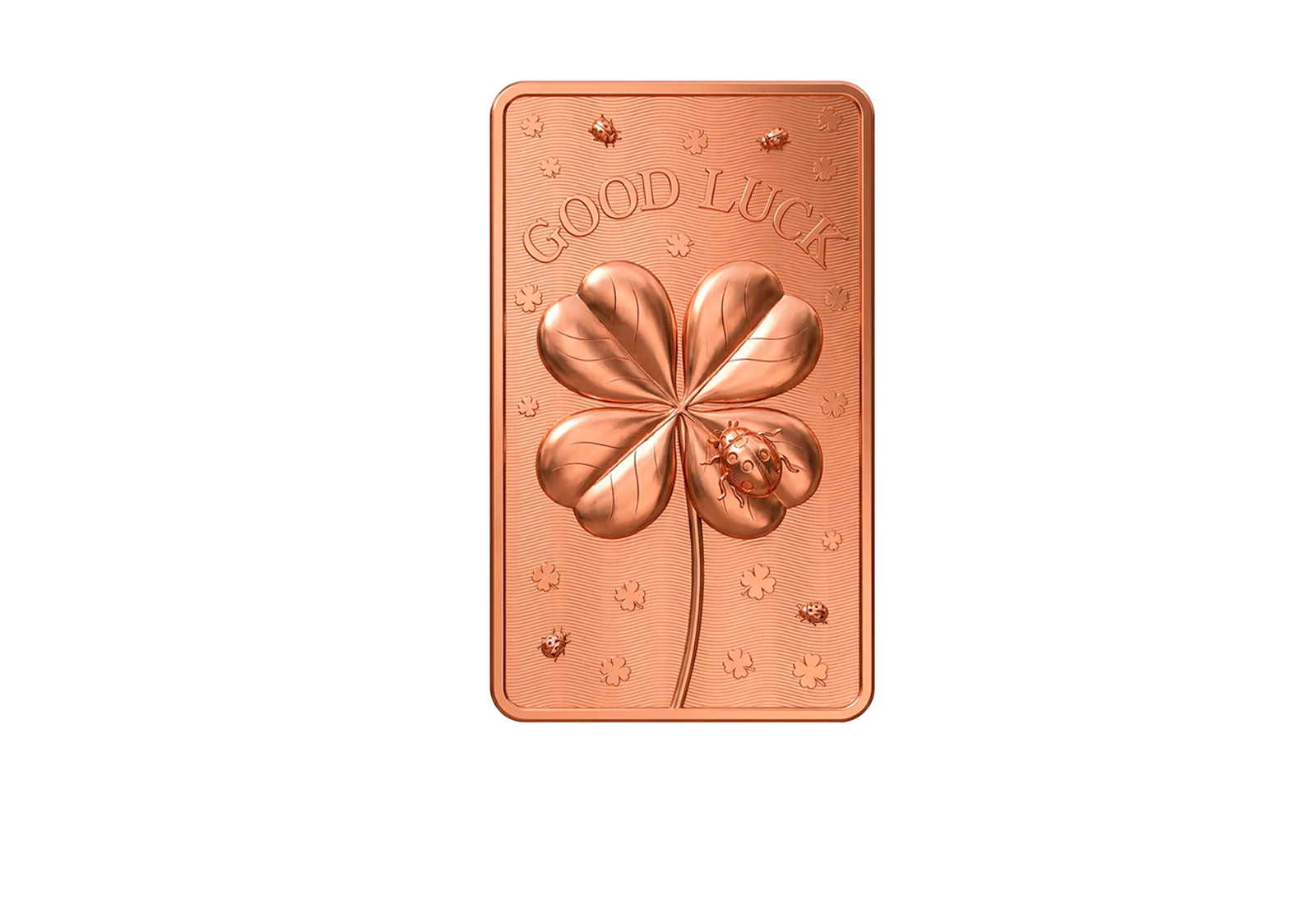 1 Kg Kupfermünzbarren - Motiv Good Luck