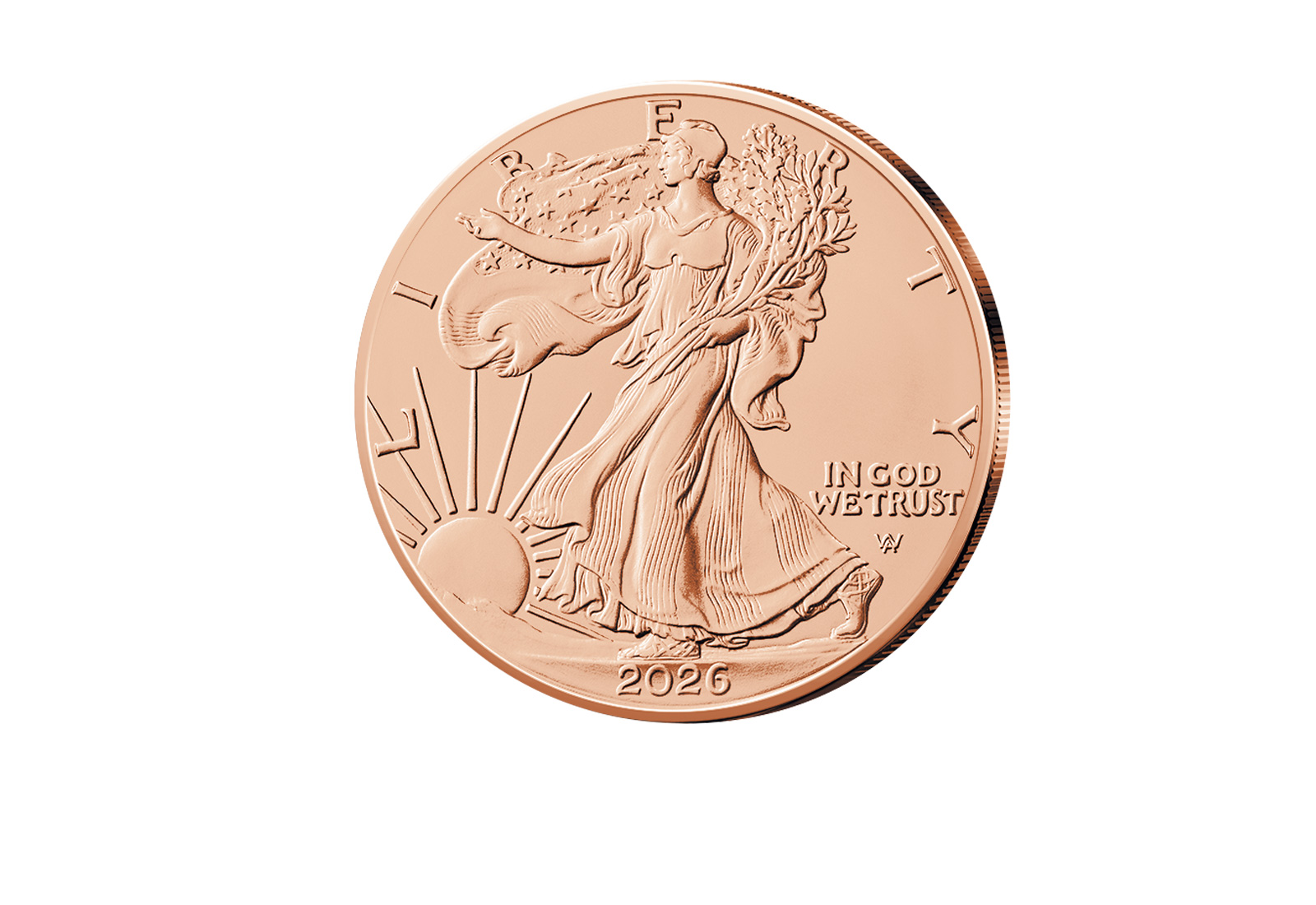 American Eagle 2026 USA - 1oz Silber mit Rotgold veredelt