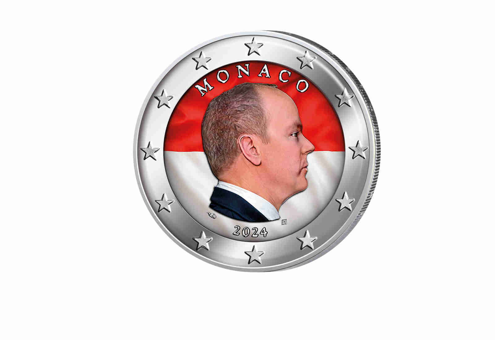 2 Euro Monaco Jahrgang unserer Wahl mit Farbmotiv