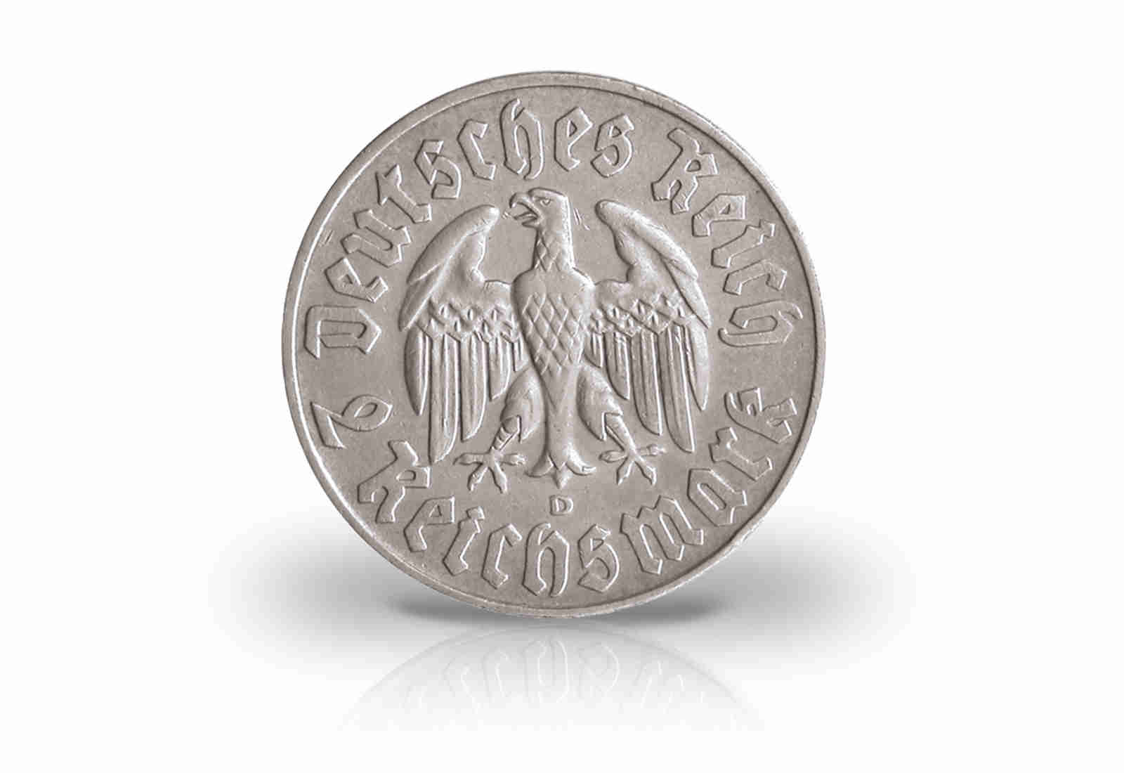 2 Reichsmark 1933 Drittes Reich Martin Luther Prägestätte A Jaeger-Nr. 352