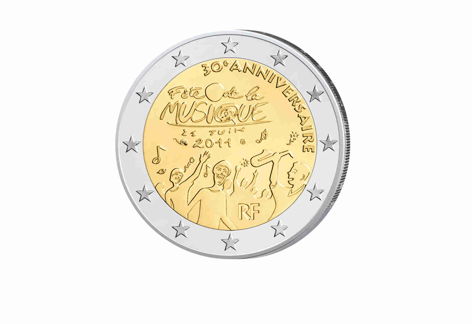 2 Euro 2011 Frankreich 30 Jahre Fete de la Musique