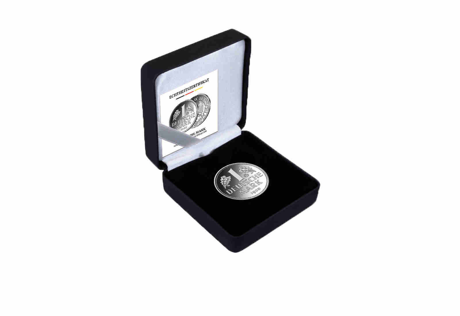 1 oz Silberausgabe mit Motiv "1 D-Mark 1950" mit Privy Mark als Neuprägung