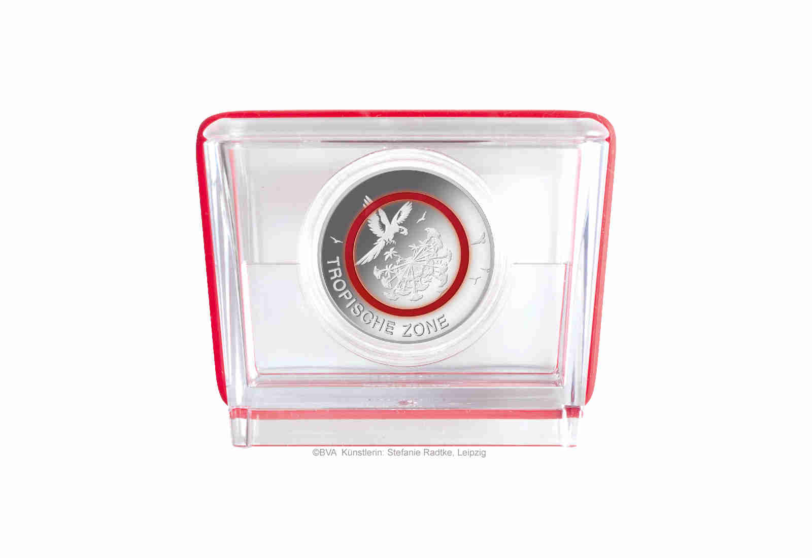 5 Euro 2017 Deutschland Tropische Zone mit rotem Polymerring PP Prägestätte unserer Wahl