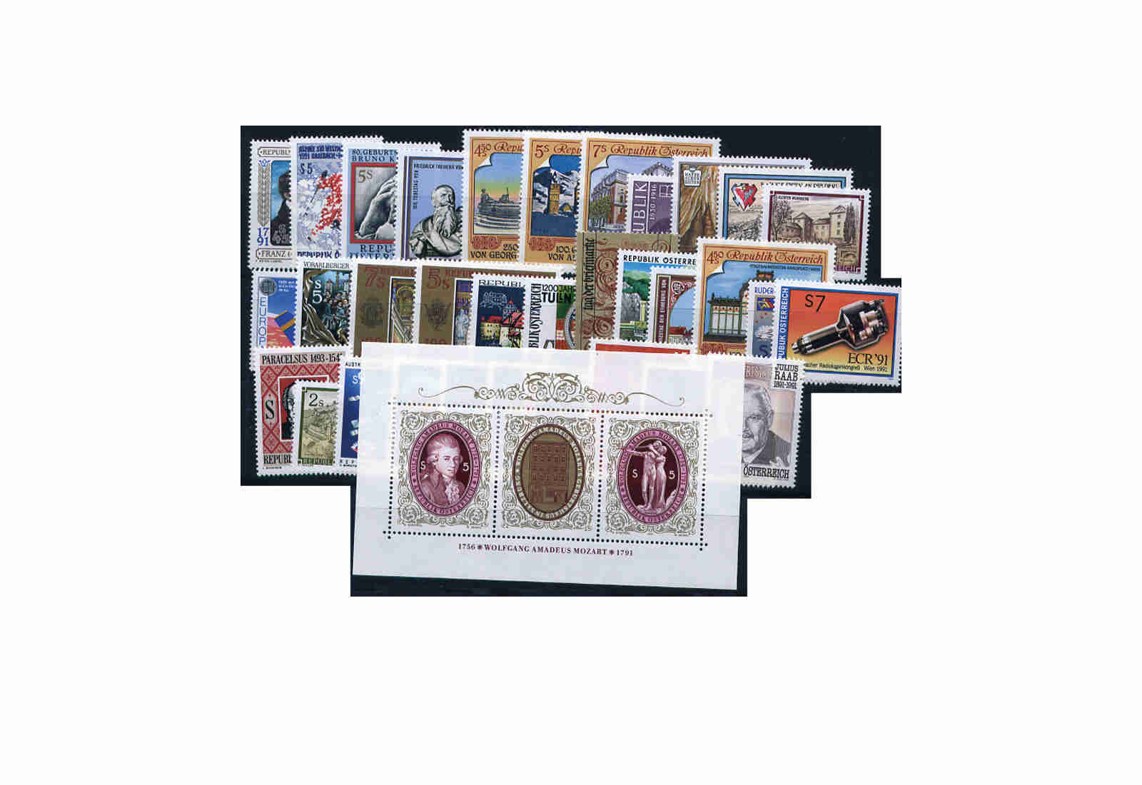 Briefmarken Österreich Jahrgang 1991 Michel-Nr. 2013-2047 postfrisch