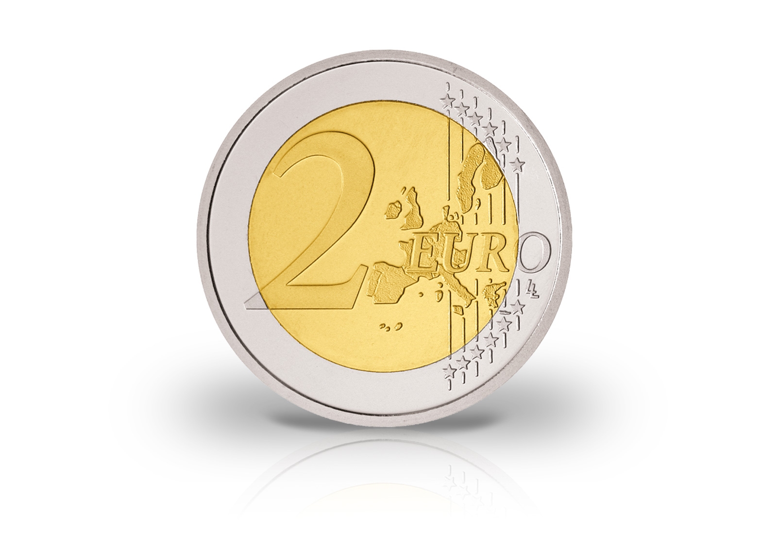 2 Euro 2008 Deutschland Fehlprägung Hamburger Michel mit alter Europakarte Prägestätte F