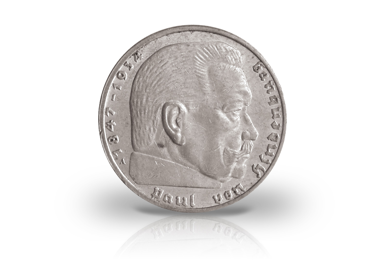 2 Reichsmark E 1936 Drittes Reich Hindenburg Jaeger-Nr. 366