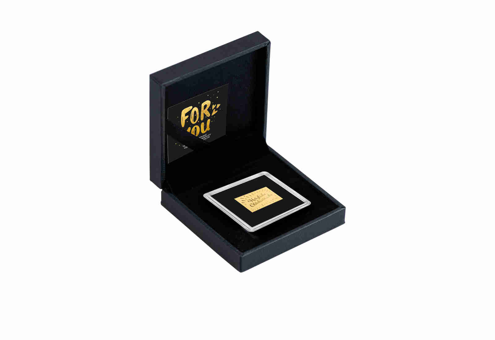 Goldmünze Motiv "Herzliche Glückwünsche" 999/1000 Gold Geschenk