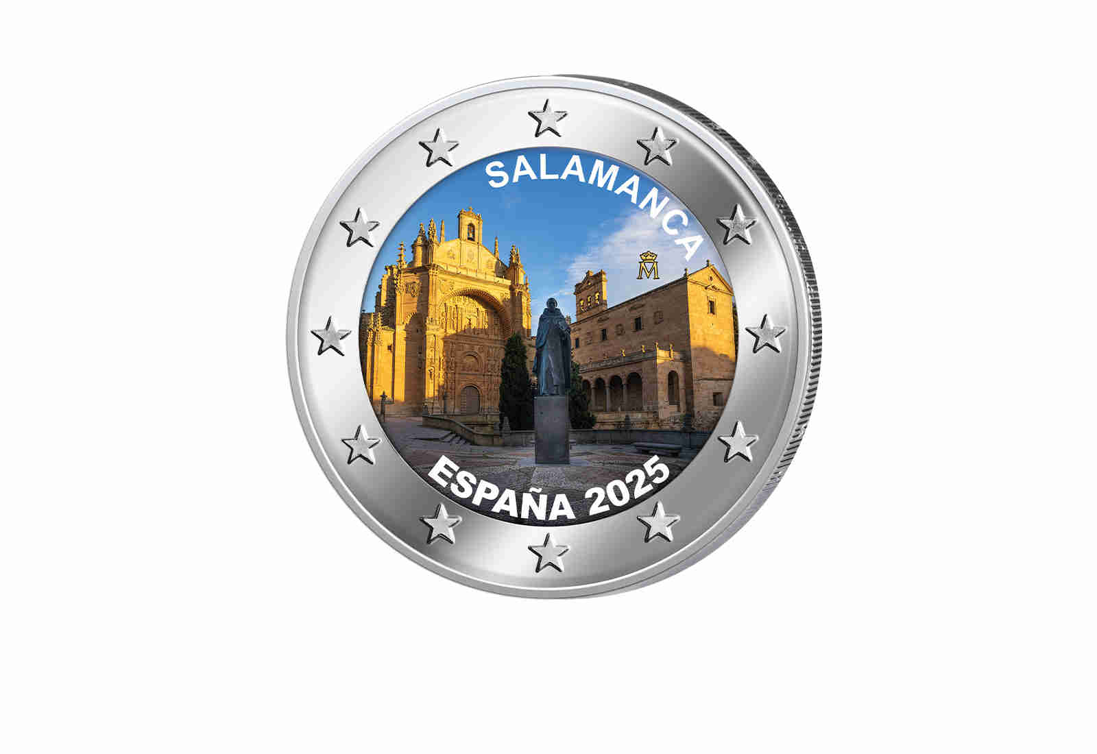Spanien 2 Euro 2025 Weltkulturerbe Salamanca mit Farbapplikation