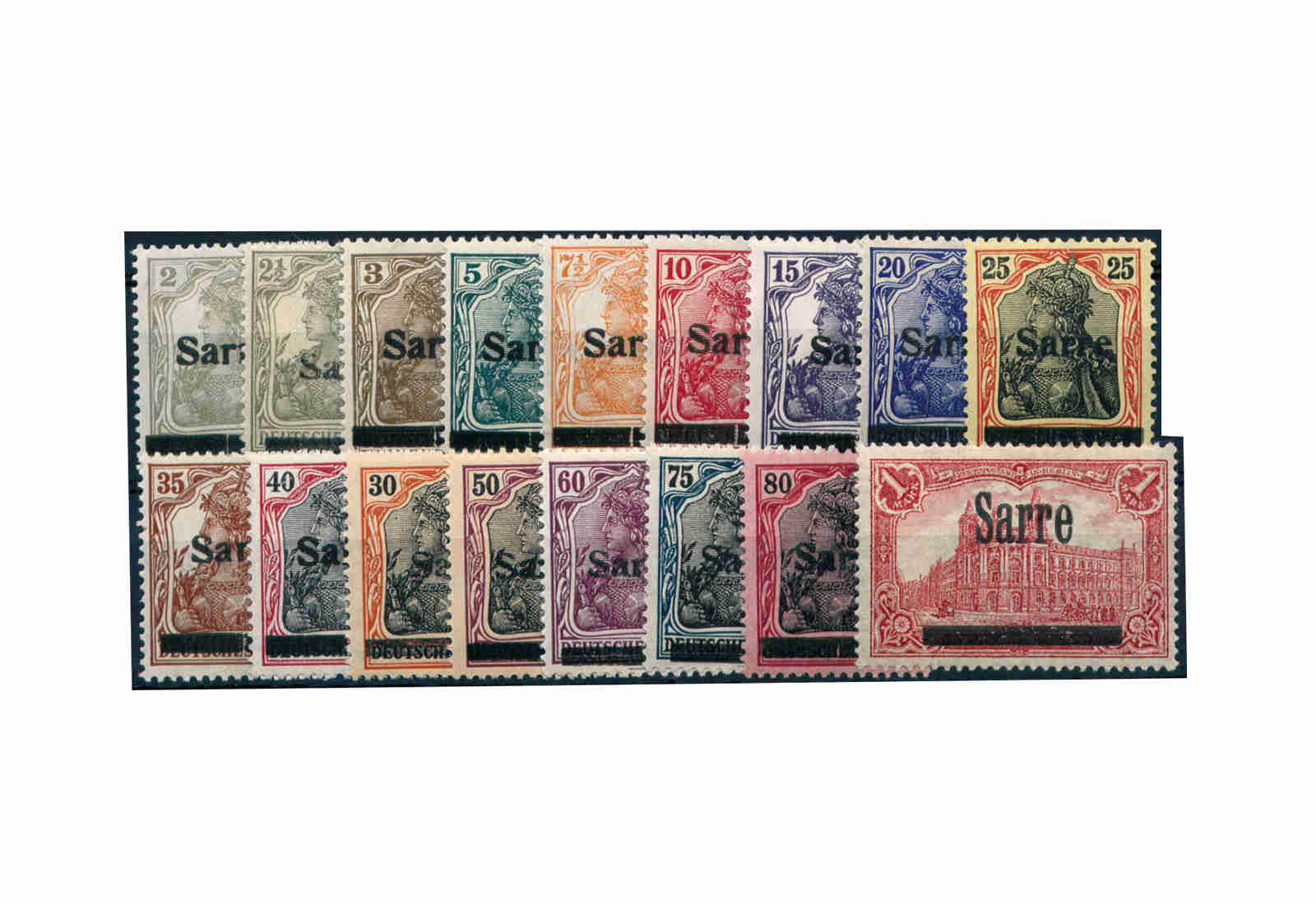 Briefmarken Saar 1/17 gest. gp.