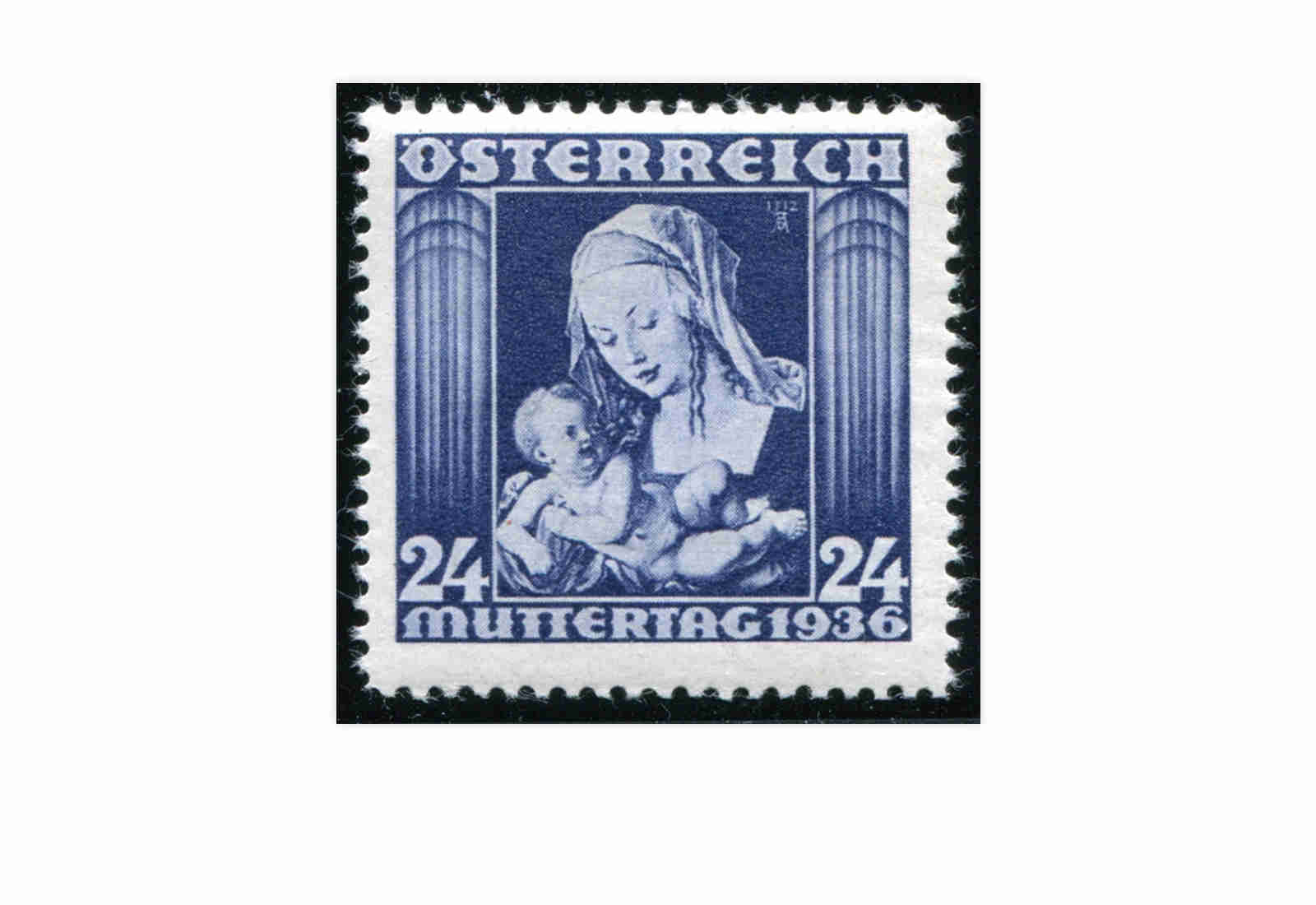 Briefmarke 1. Republik Österreich Muttertag 1936 Michel-Nr. 627 postfrisch