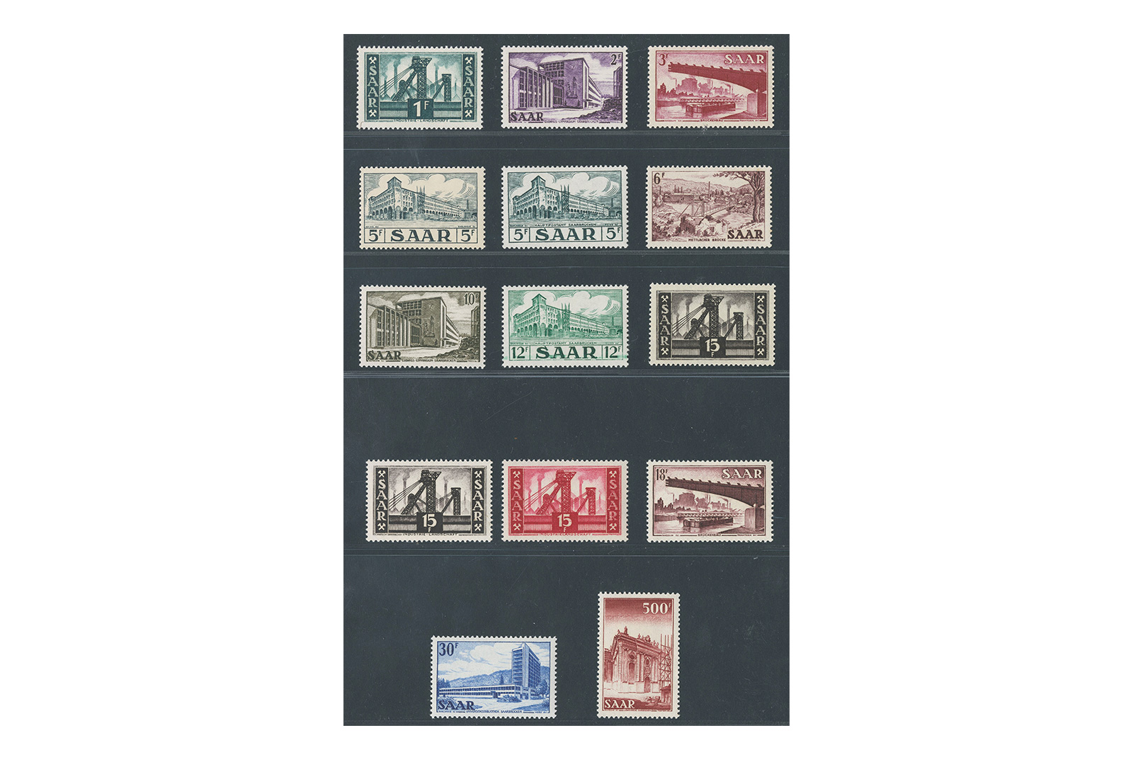 Briefmarke Saar 319/37 ** 14 Werte