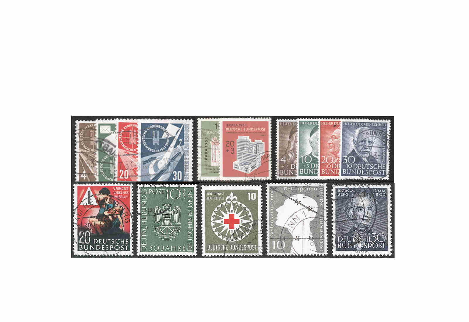 BRD Jahrgang 1953 Mi.Nr. 162-176 gest.