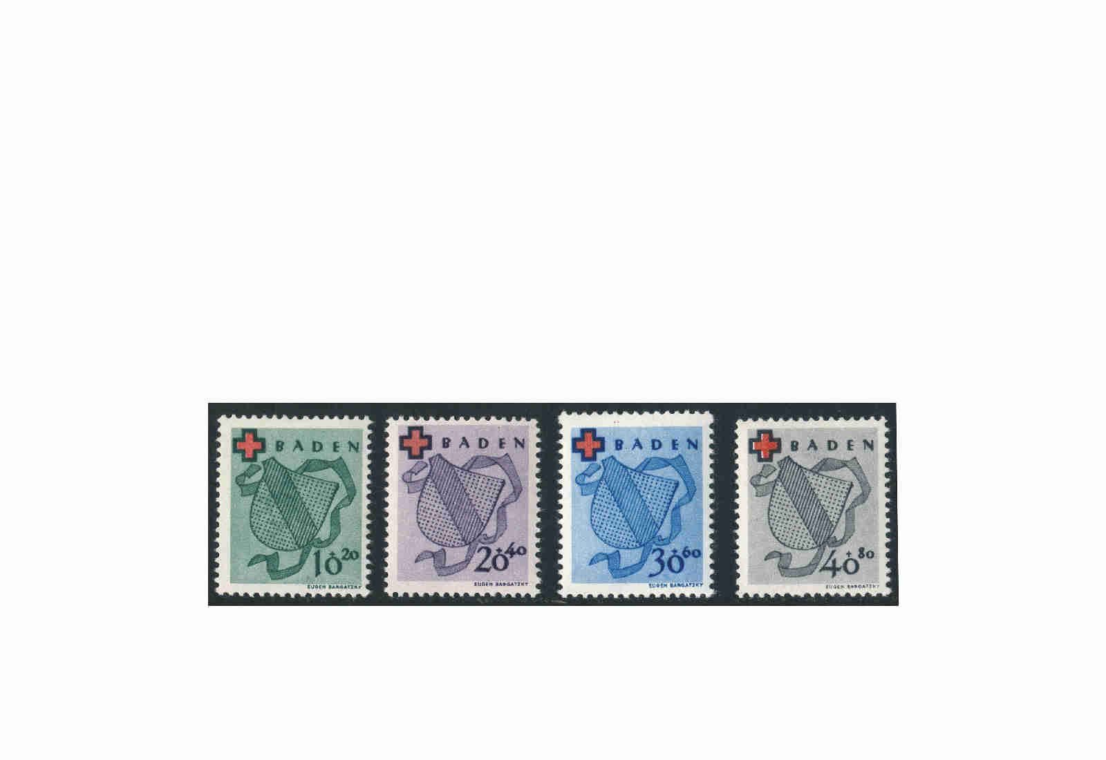 Briefmarken Französische Zone Baden Michel-Nr. 42-45 A gestempelt