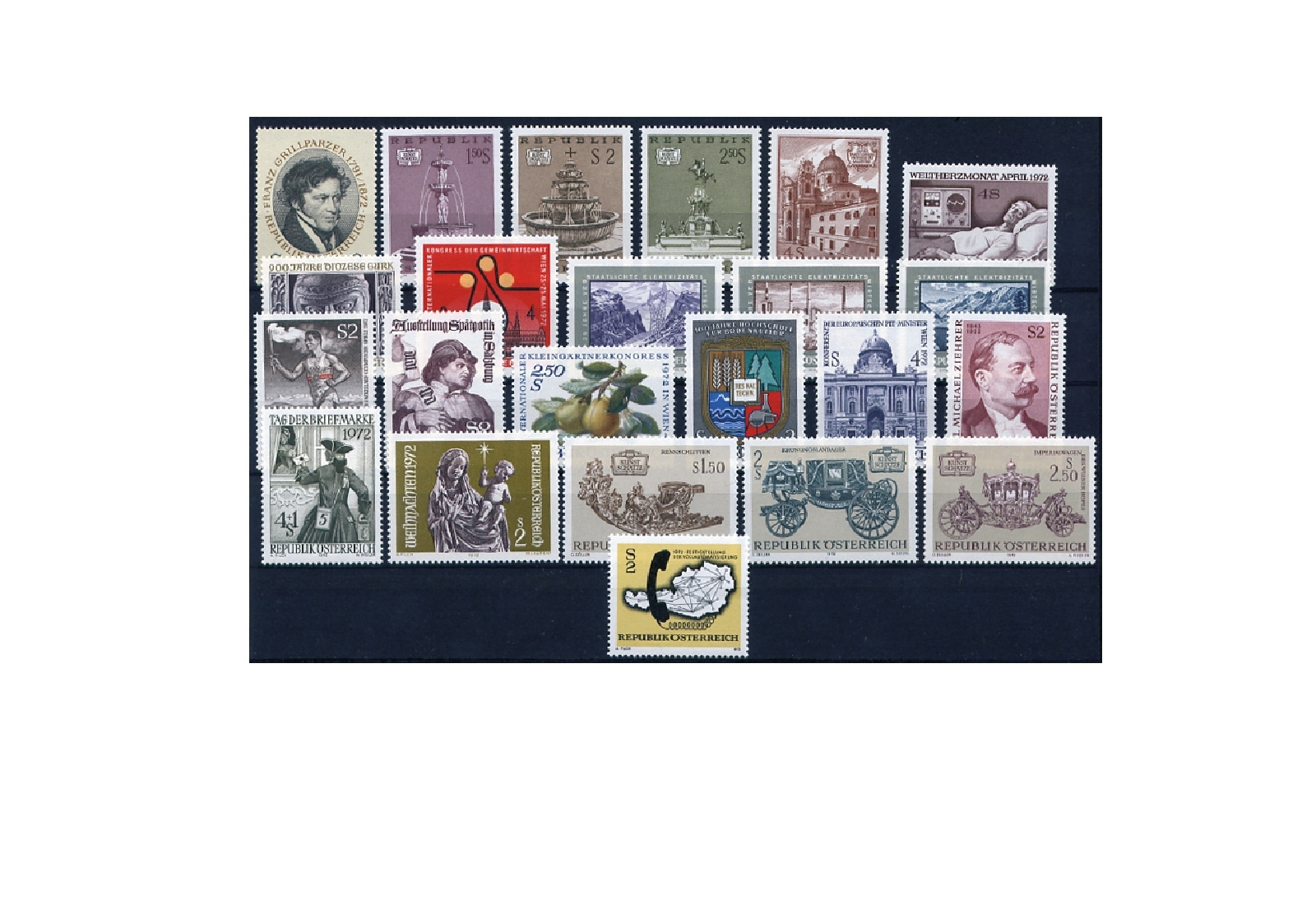 Österreich Jahrgang 1972 postfrisch