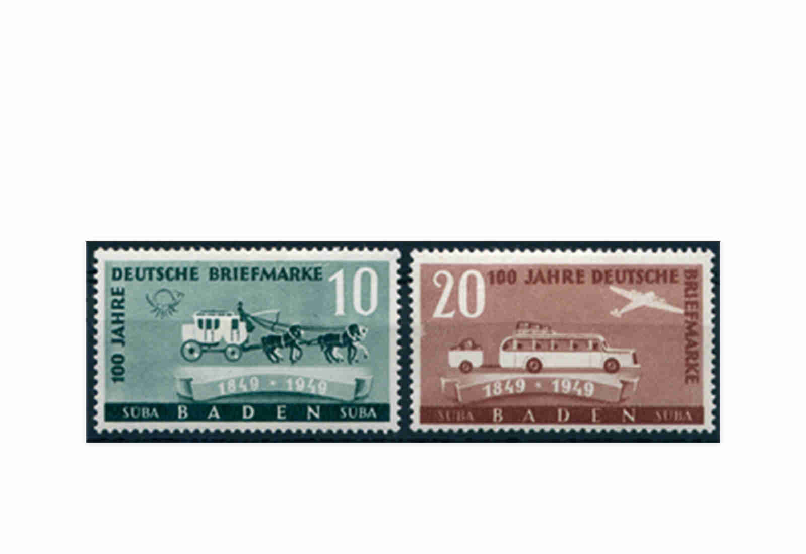 Französische Zone: Baden Mi.Nr. 54/55 gestempelt