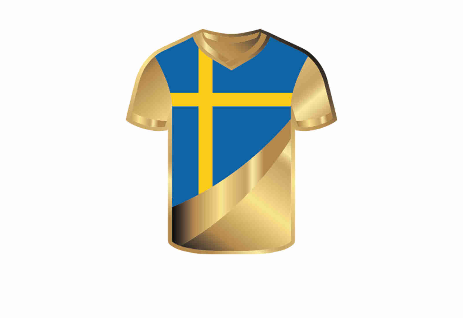 Goldmünze Motiv "Trikot Schweden" 999/1000 Gold im Geschenketui