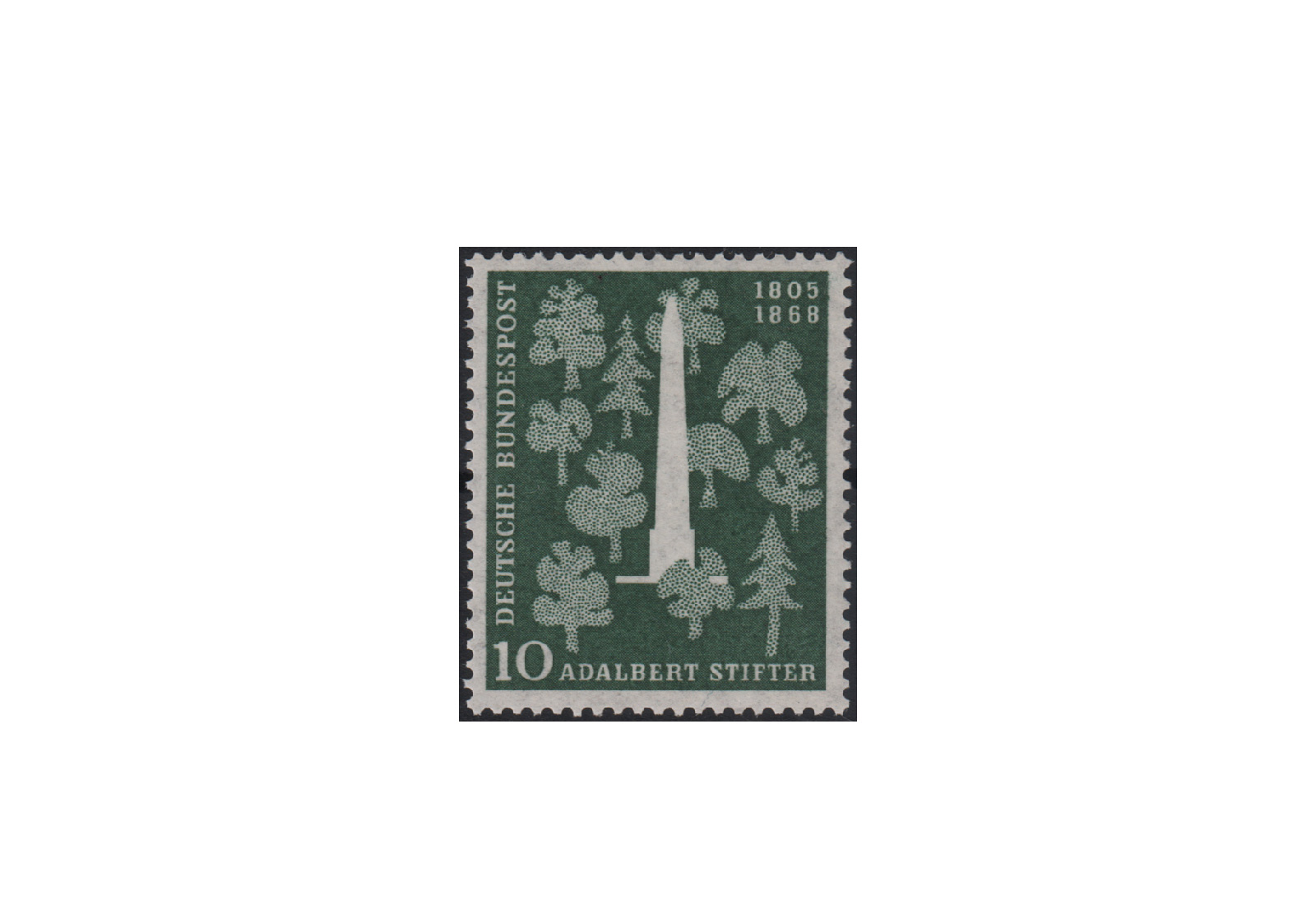 Briefmarke BRD 150. Geburtstag Adalbert Stifter 1955 Michel-Nr. 220 postfrisch
