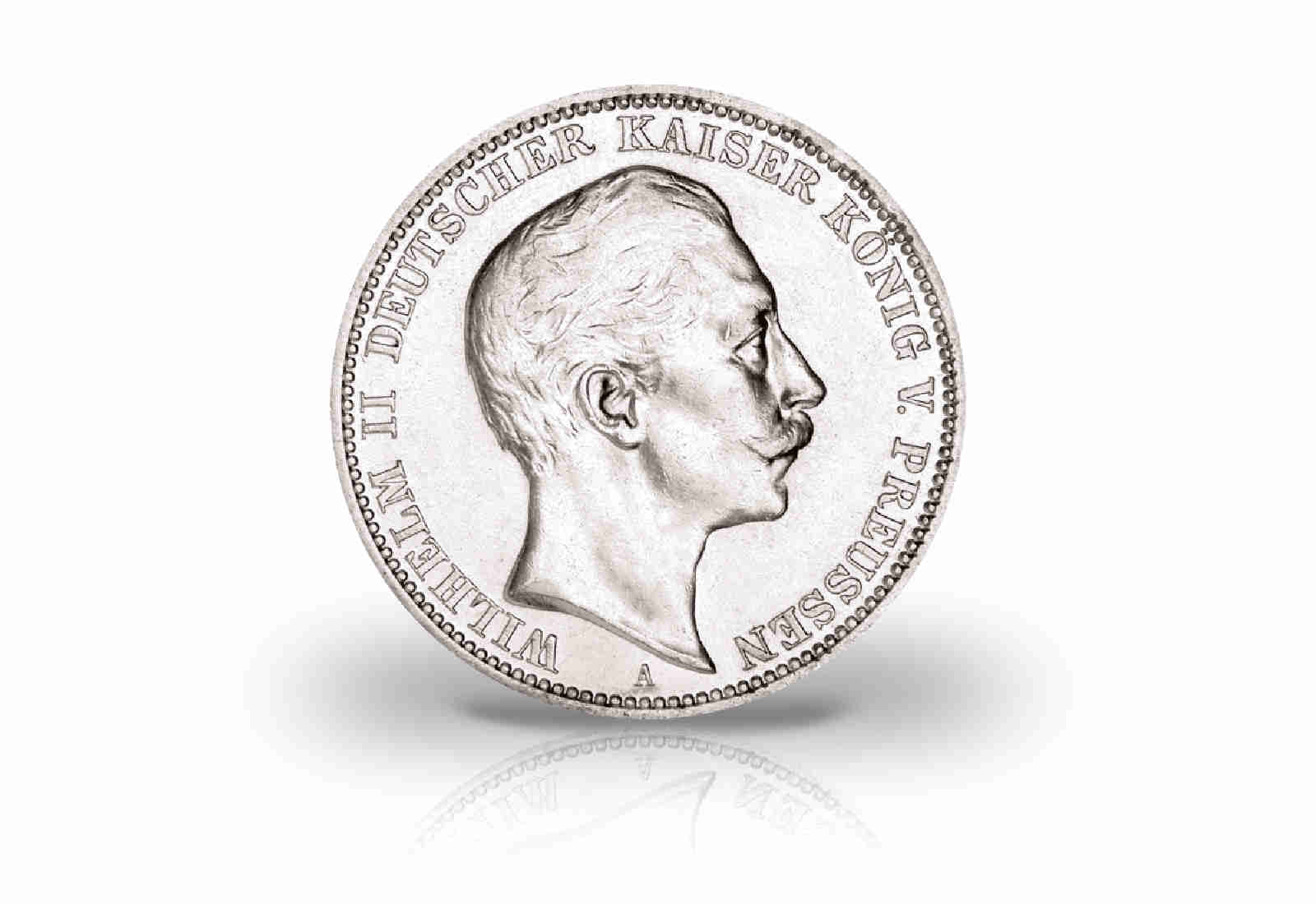 3 Mark 1908-1912 Deutsches Kaiserreich Preußen Kaiser Wilhelm II. Jaeger-Nr. 103