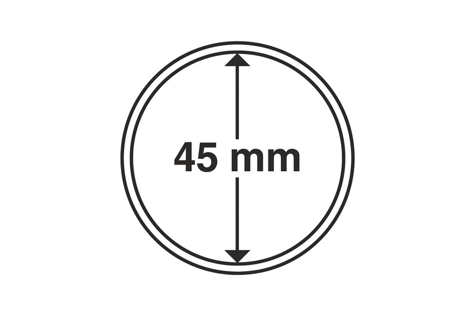 [45 mm] Leuchtturm Münzkapseln im 10er Pack