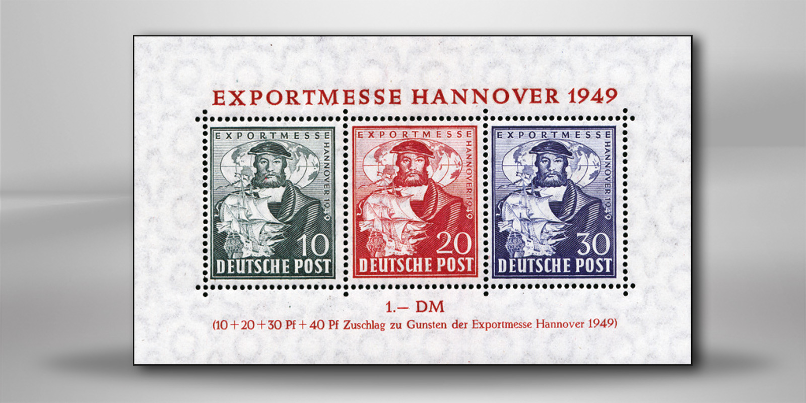 Bizone Block 1 b postfrisch FA Exportmesse Hannover