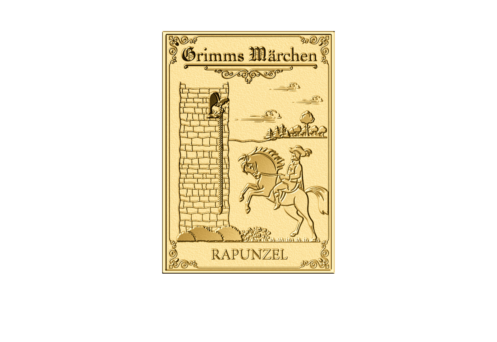 Goldbarren 999/1000 Gold Motiv Rapunzel