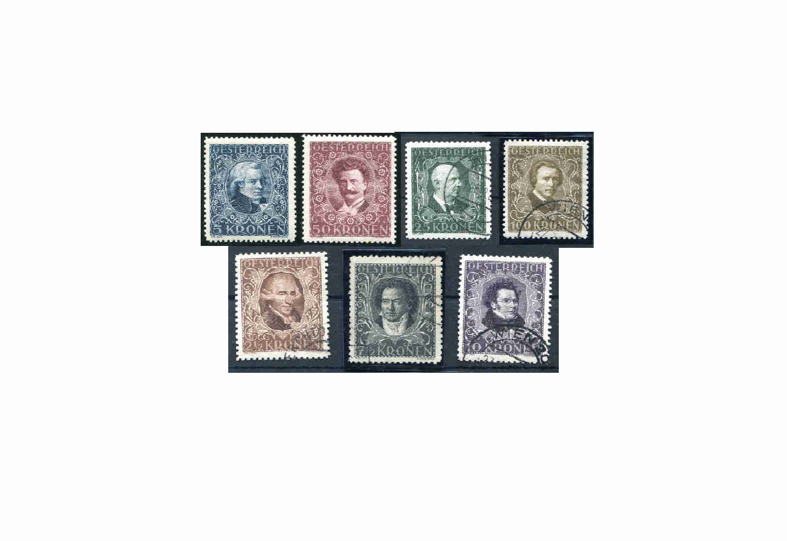 Österreich 1922 Mi.Nr. 418 A/424 A gestempelt