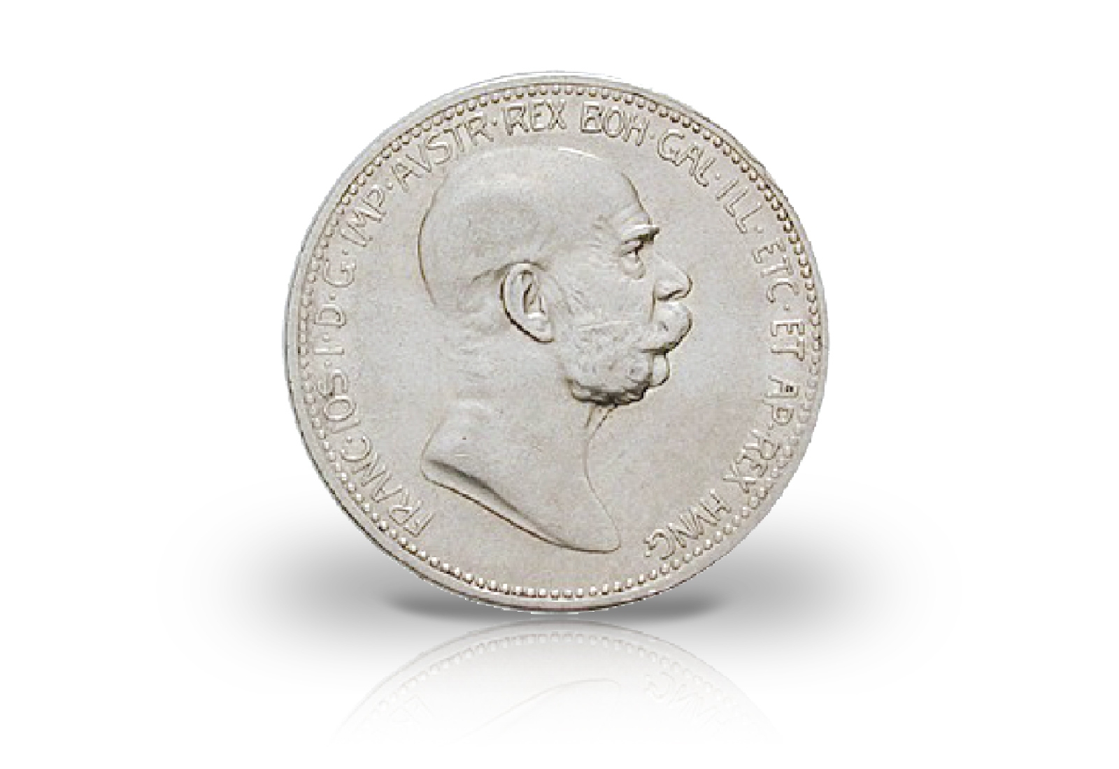 1 Korona Silbermünze 1908 Österreich Kaiser Franz Joseph I.