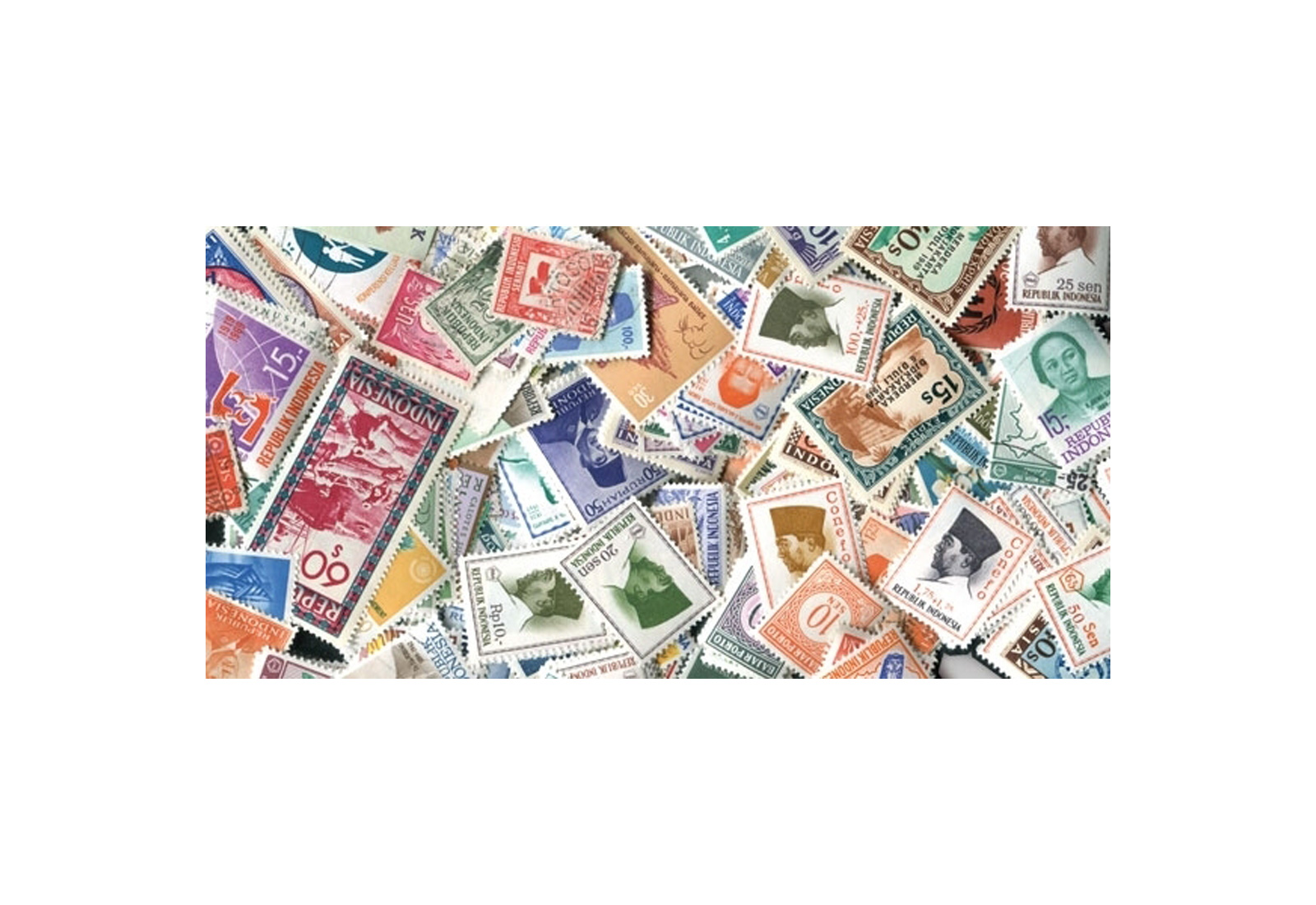 Briefmarken Indonesien 300 verschiede Marken